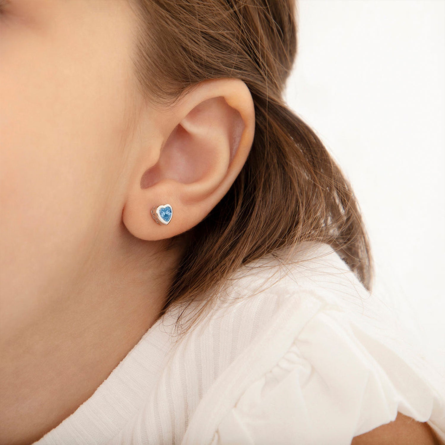ピアス Baby Heart Silver Earrings Sterling Silver Kids Earrings - Heart -