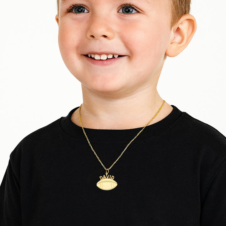 Collier personnalisé avec nom de baseball pour garçon