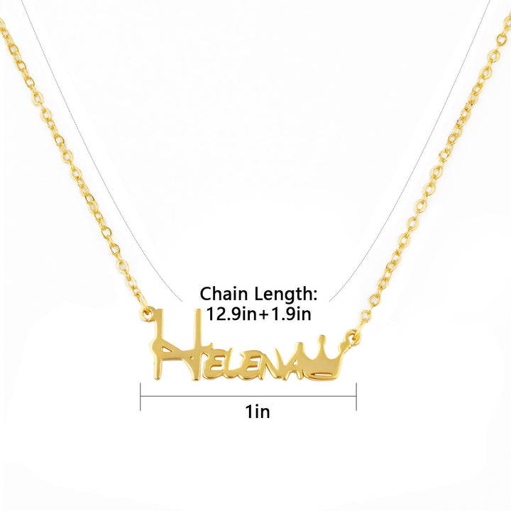 Crown Baby Name Bracelet and Necklace