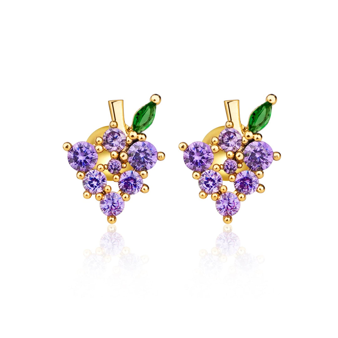 Crystal Grape Earrings