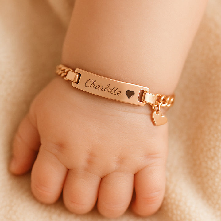 Baby Name Bracelet with Cute Charm
