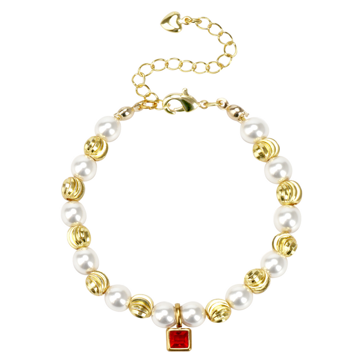 Personalized Baby Birthstone Pearl Bracelet
