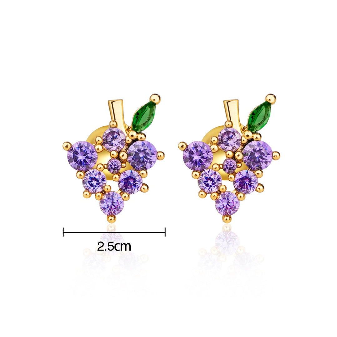 Crystal Grape Earrings