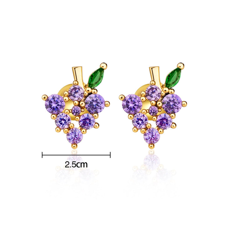 Crystal Grape Earrings