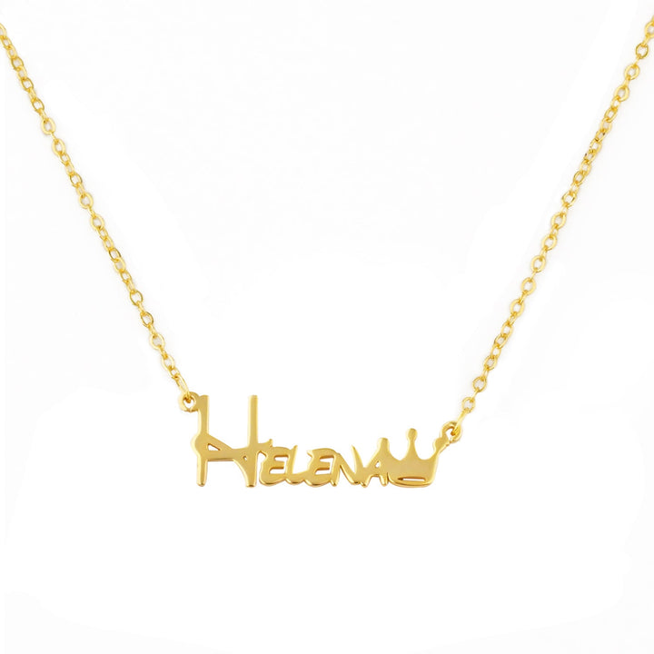 Crown Baby Name Necklace