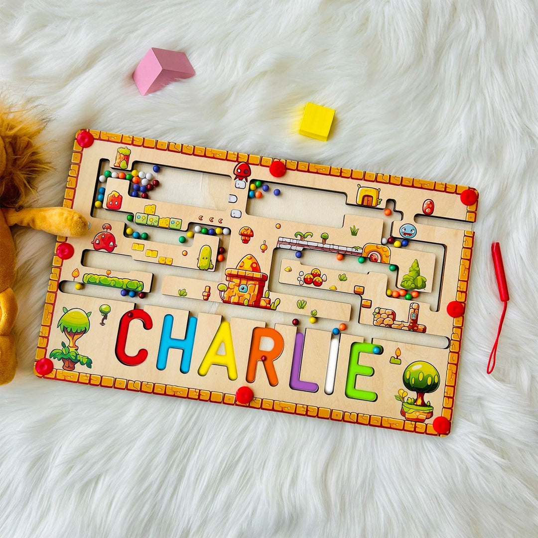 Custom Wooden Labyrinth Name Puzzle