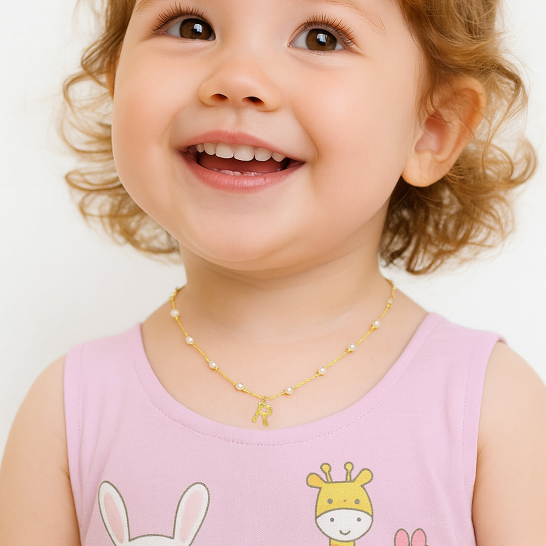 Collier initial en perles pour enfants