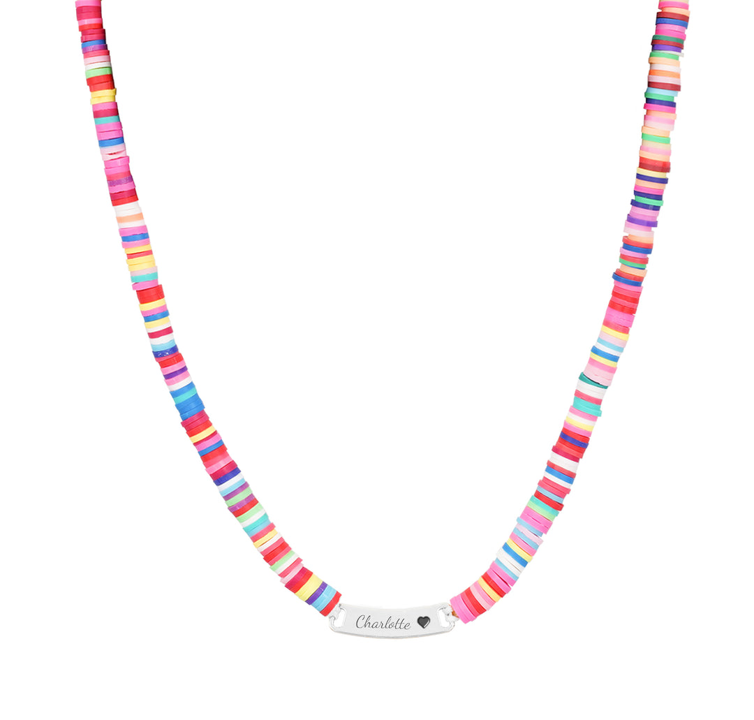 Clay Beads Personalized Baby Girl Name Necklace