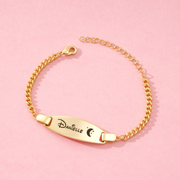 Bracelet bébé ovale gravable