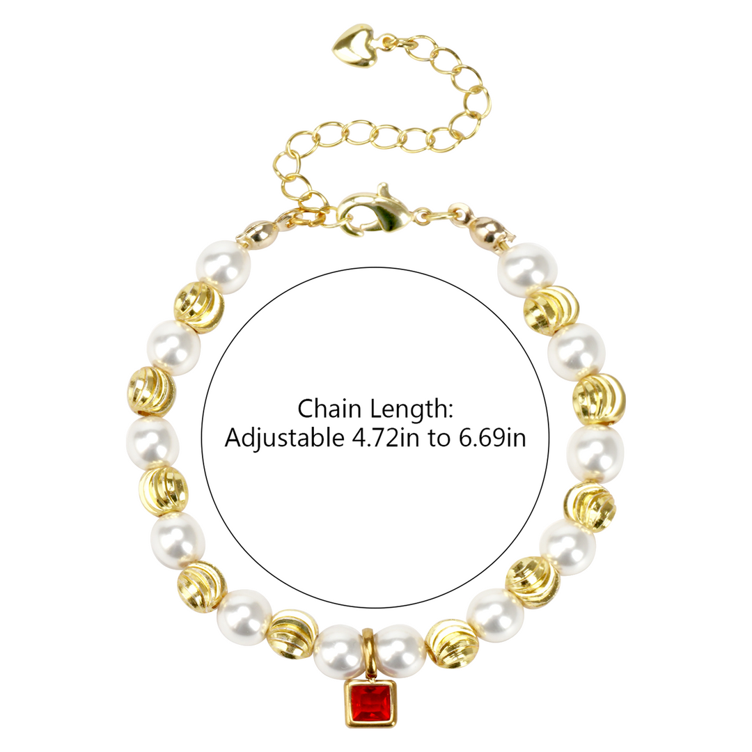 Personalized Baby Birthstone Pearl Bracelet