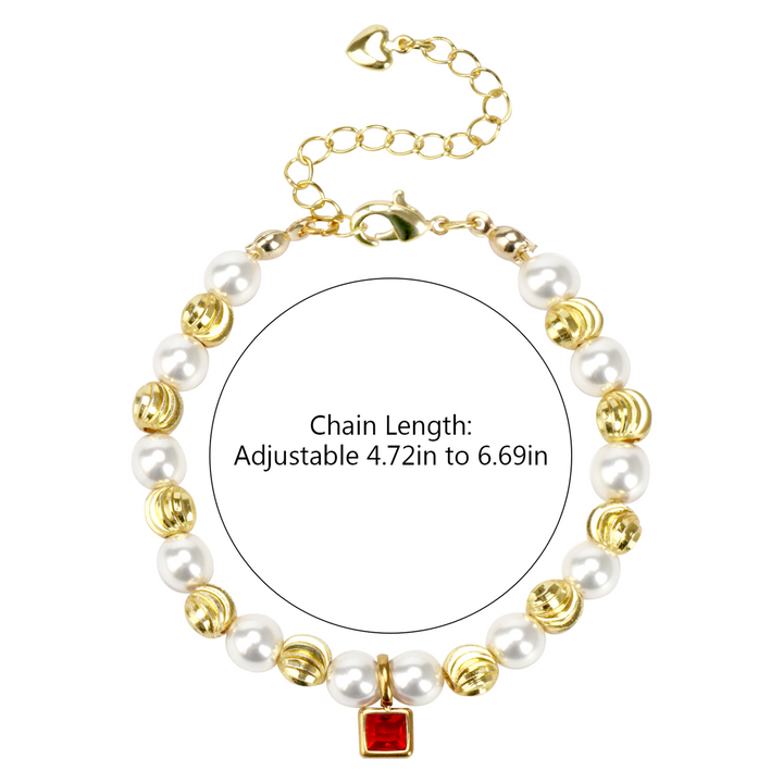 Personalized Baby Birthstone Pearl Bracelet