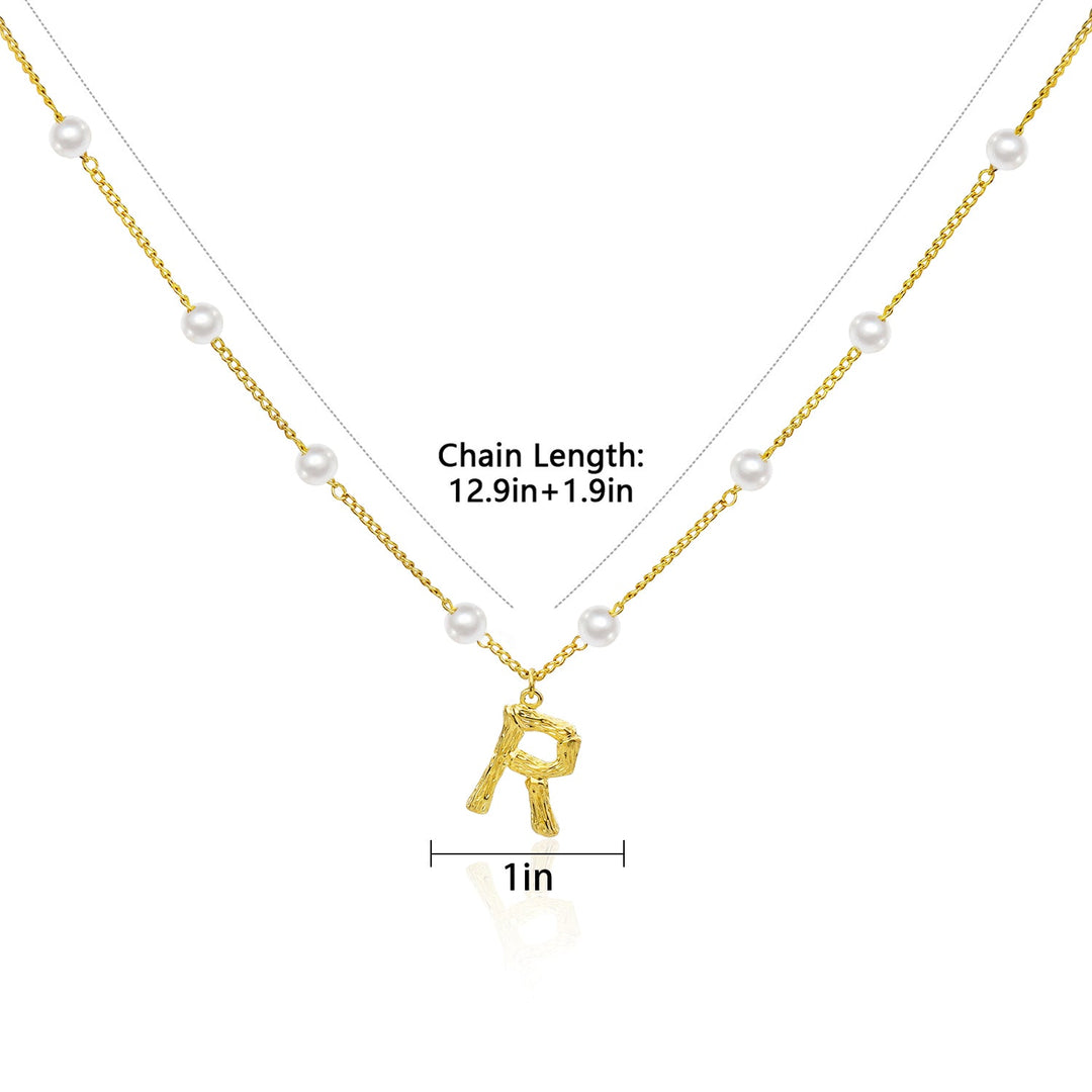 Children's Pearl Initial Necklace