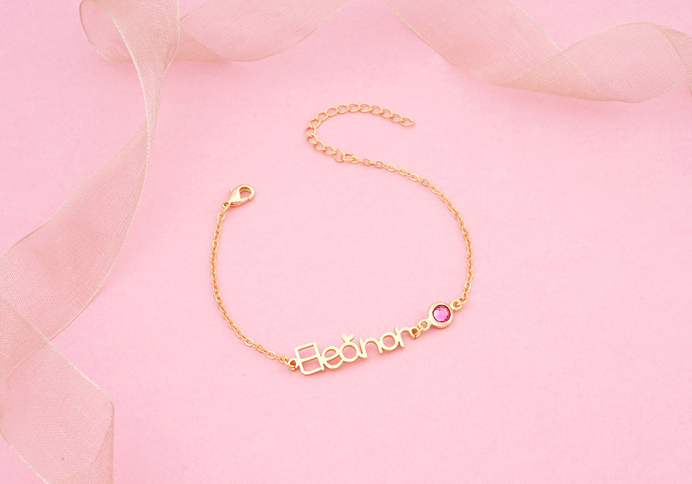 Adjustable Custom Name and Birthstone Jewelry for Children