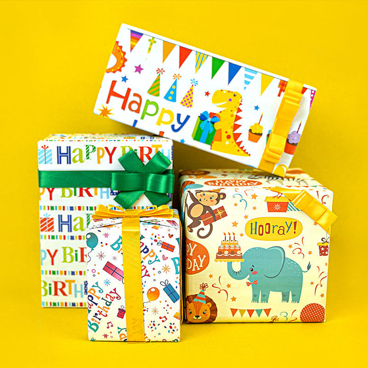 Cartoon Gift Wrapping Paper Set