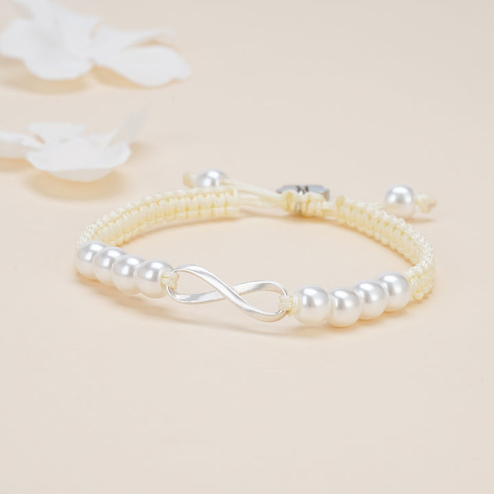 Bracelet bébé personnalisé avec initiales tissées à la main 