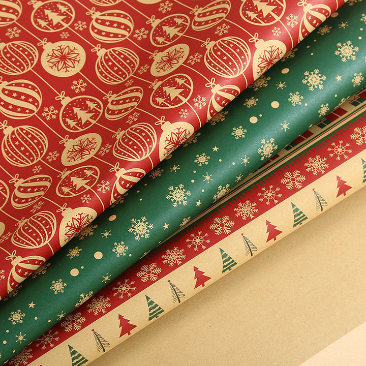 Christmas Gift Wrapping Kraft Paper Set