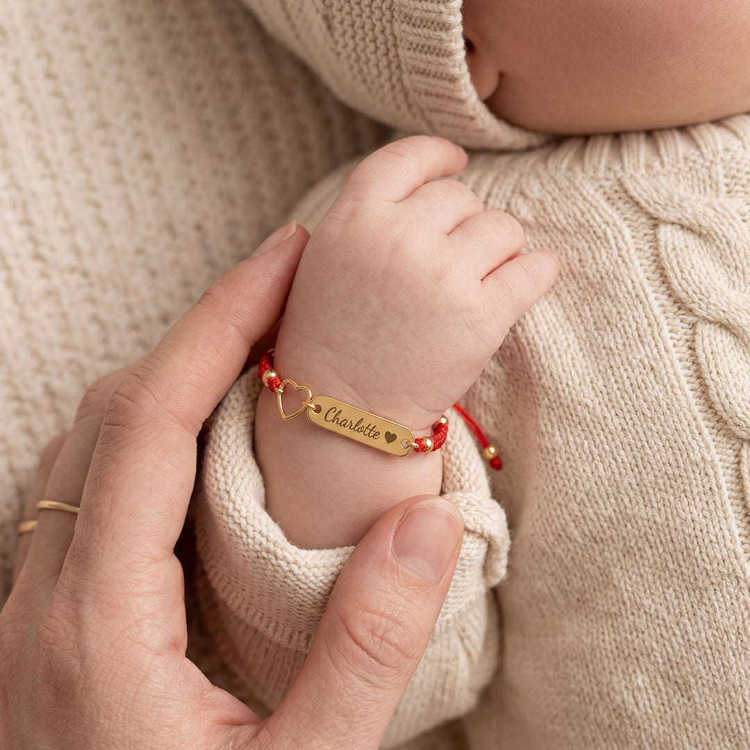 Personalized Baby Name Guardian Bracelet – Red String for Protection & Blessing