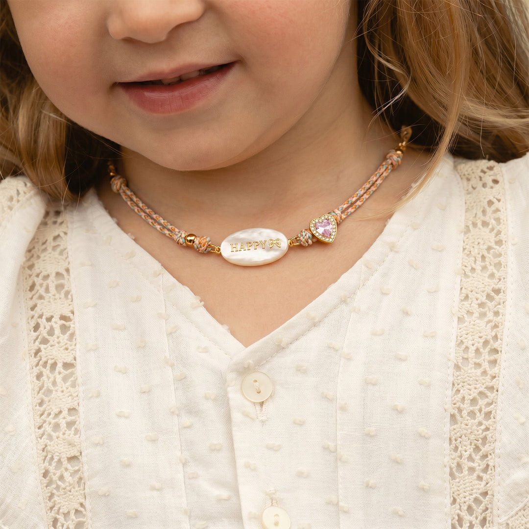Personalized Braided Cord Shell Name Necklace