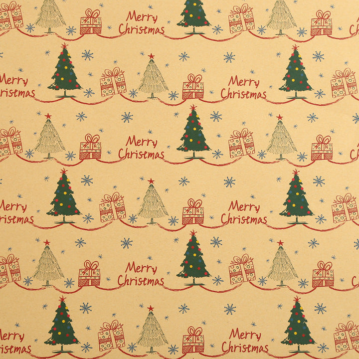 Christmas Gift Wrapping Kraft Paper Set