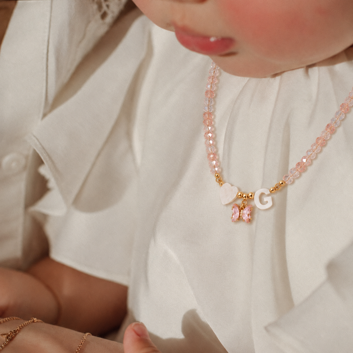 Personalized Birthstone Butterfly Initial Necklace for Girls