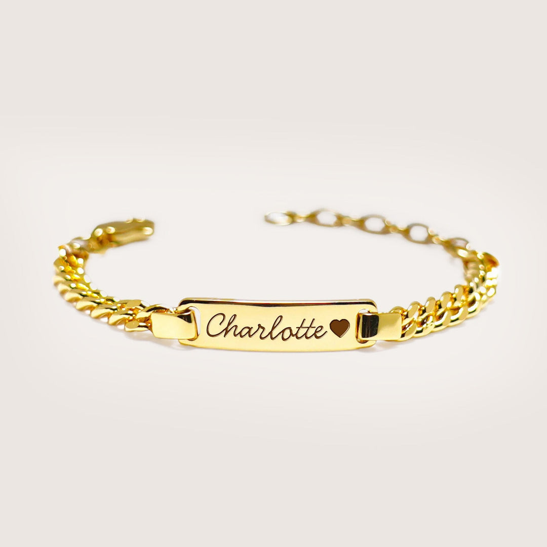 Baby Bracelet Personalized Baby Name Bracelet 18K Gold Plated