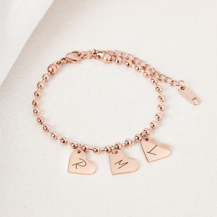 Personalized Baby Initial Heart Bracelet