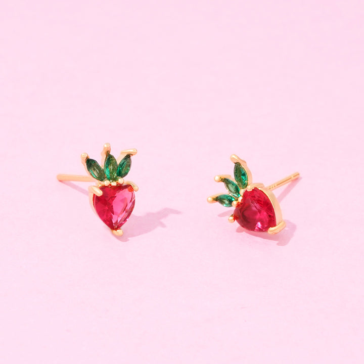 Crystal Strawberry Earrings