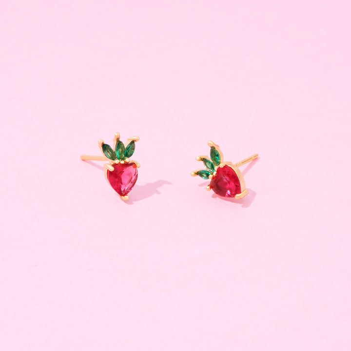 Crystal Strawberry Earrings