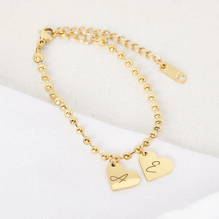 Personalized Baby Initial Heart Bracelet