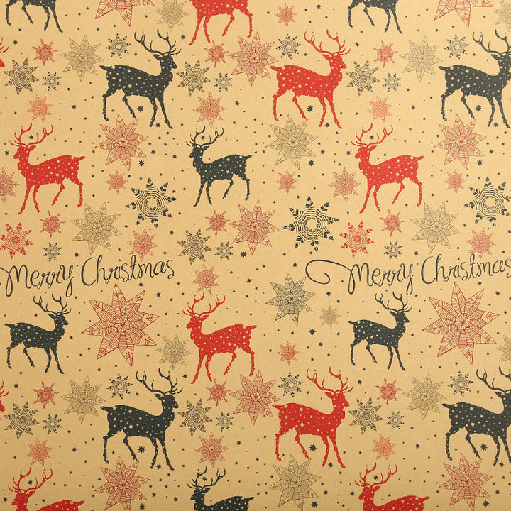 Christmas Gift Wrapping Kraft Paper Set