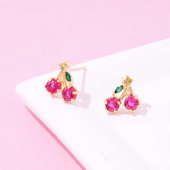Crystal Cherry Earrings