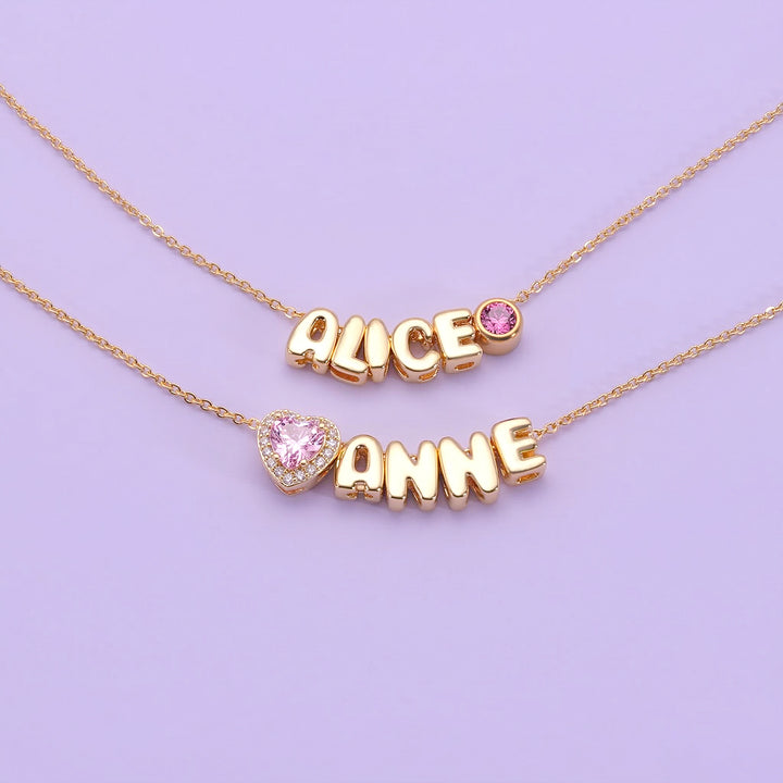 Custom Name Necklace for Mom with Birthstone