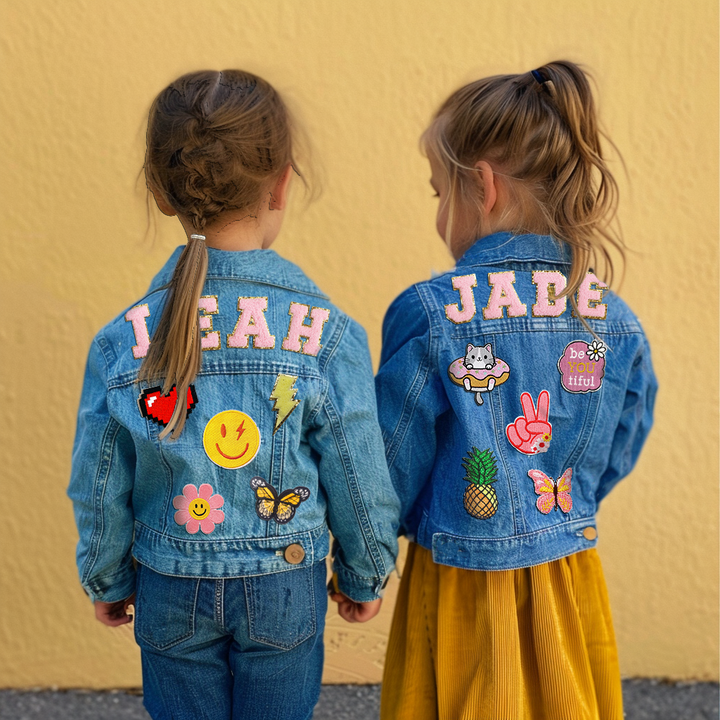 Personalized Kids Patch Jean Jacket