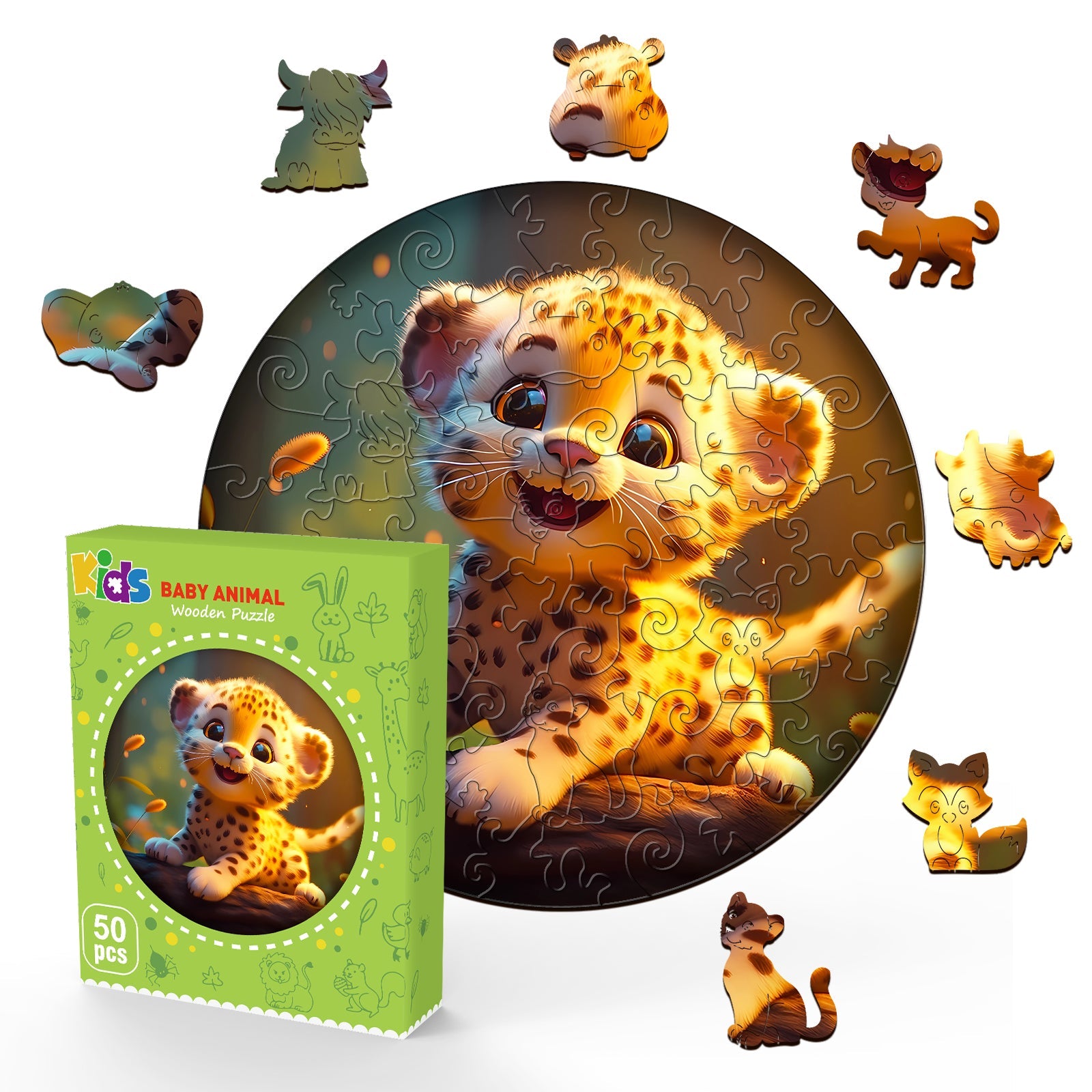 Children's Wooden Puzzle-Leopard