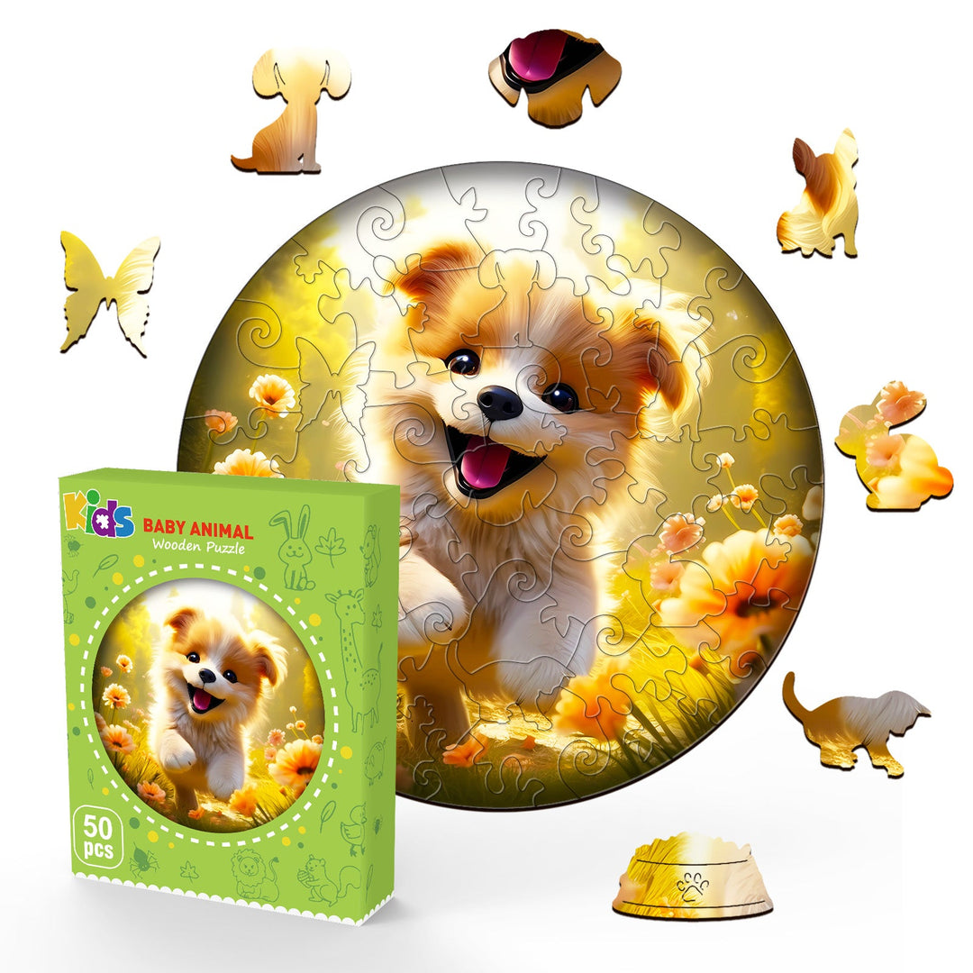 Children's Wooden Puzzle-Puppies