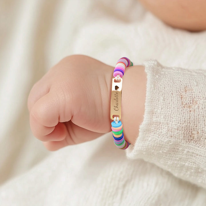 Clay Beads Personalized Baby Girl Name Bracelet