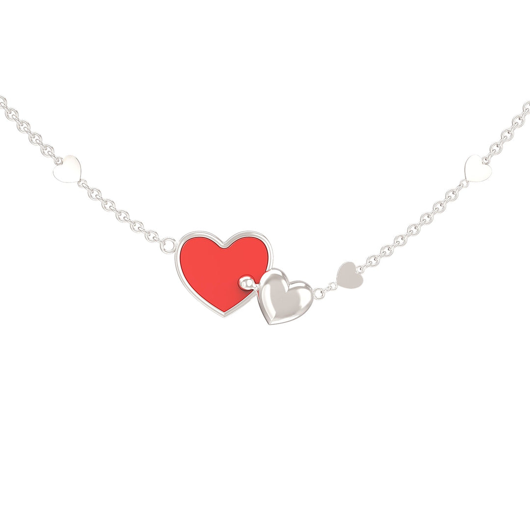 S925 Inseparable Hearts Personalized Name Necklace