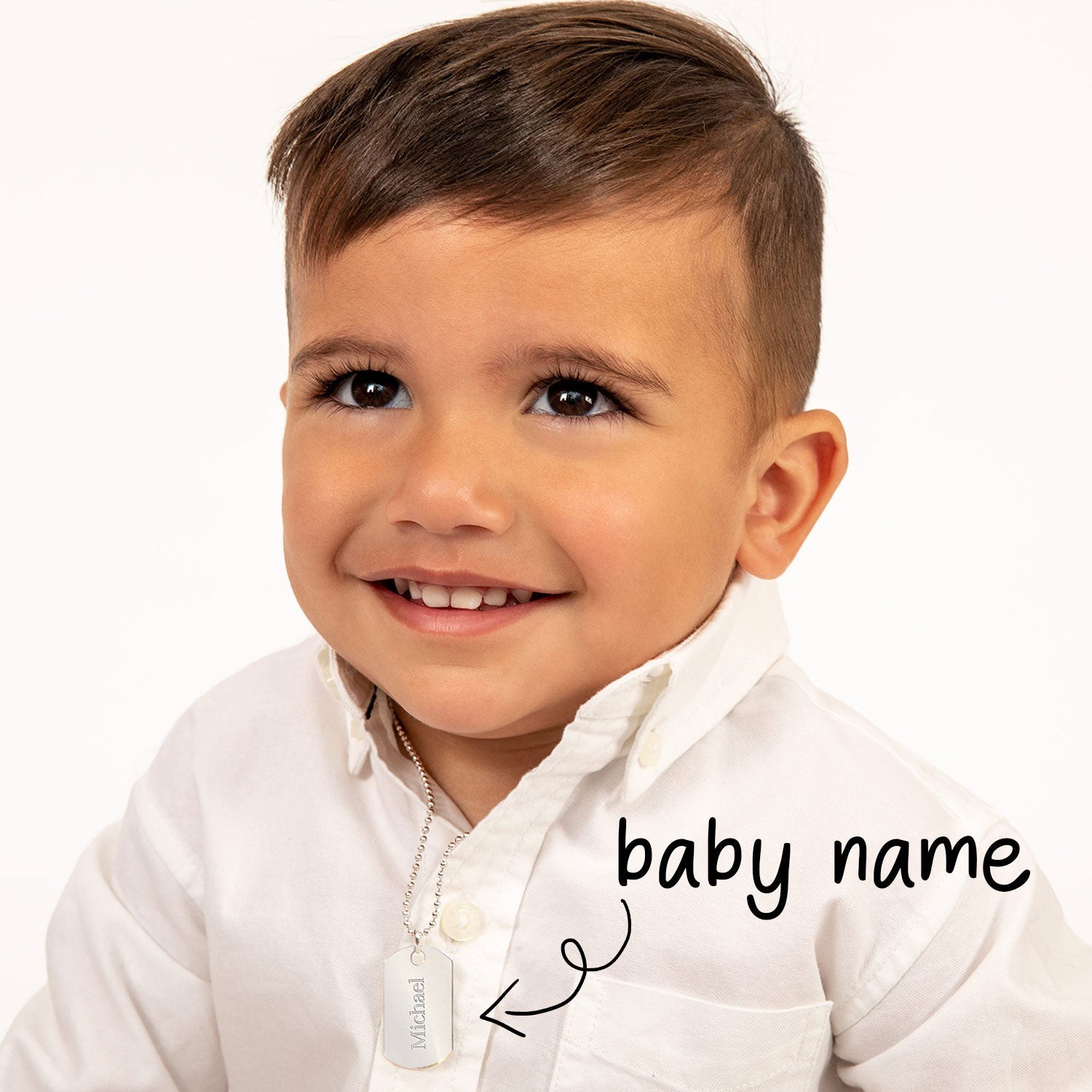 Engraved Boys Nameplate Necklace