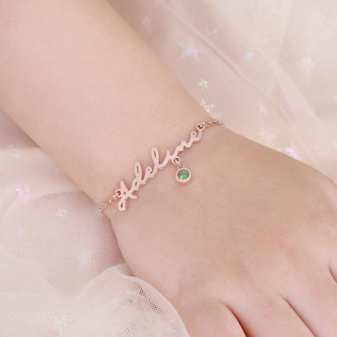 Baby Girl Bracelet Birthstone Jewelry