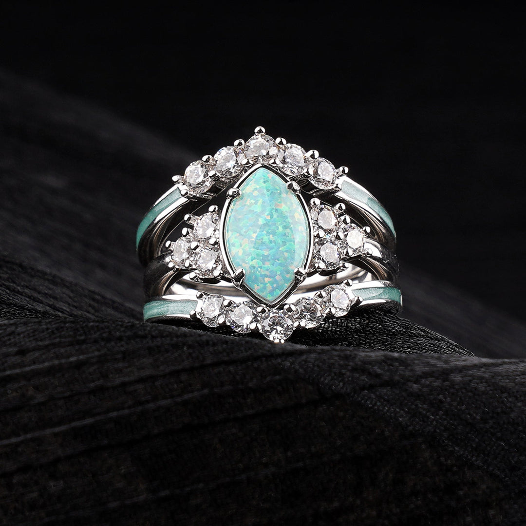 Sterling Silver Natural Opal Ring