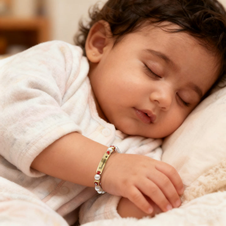 Personalized Baby Evil Eye Name Bracelet