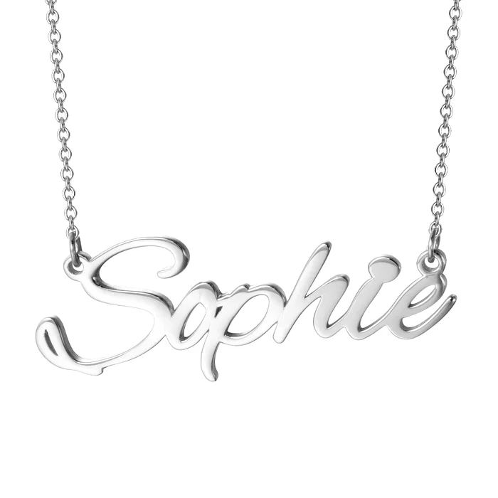 Sterling Silver Personalized Name Necklace – instgifts