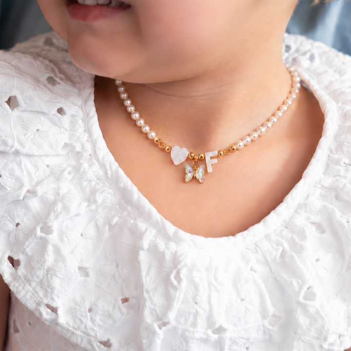 Personalized Birthstone Butterfly Initial Necklace for Girls
