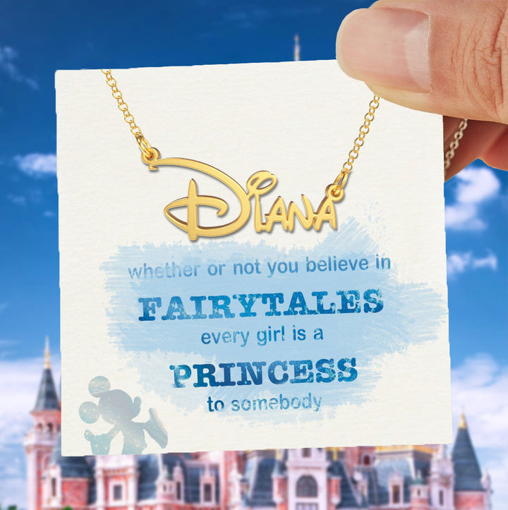 Personalized Princess Style Name Necklace