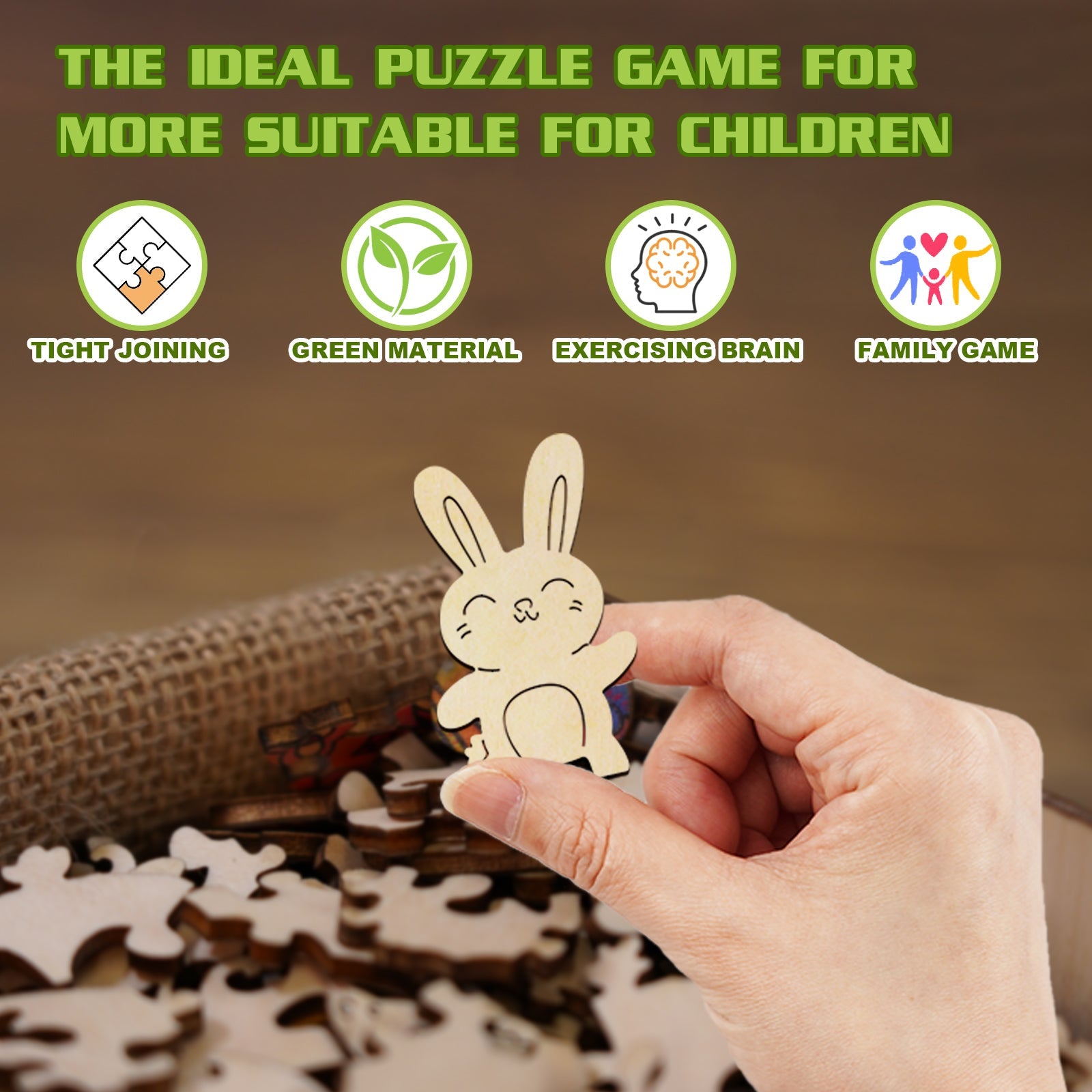 Children's Wooden Puzzle-Rabbit
