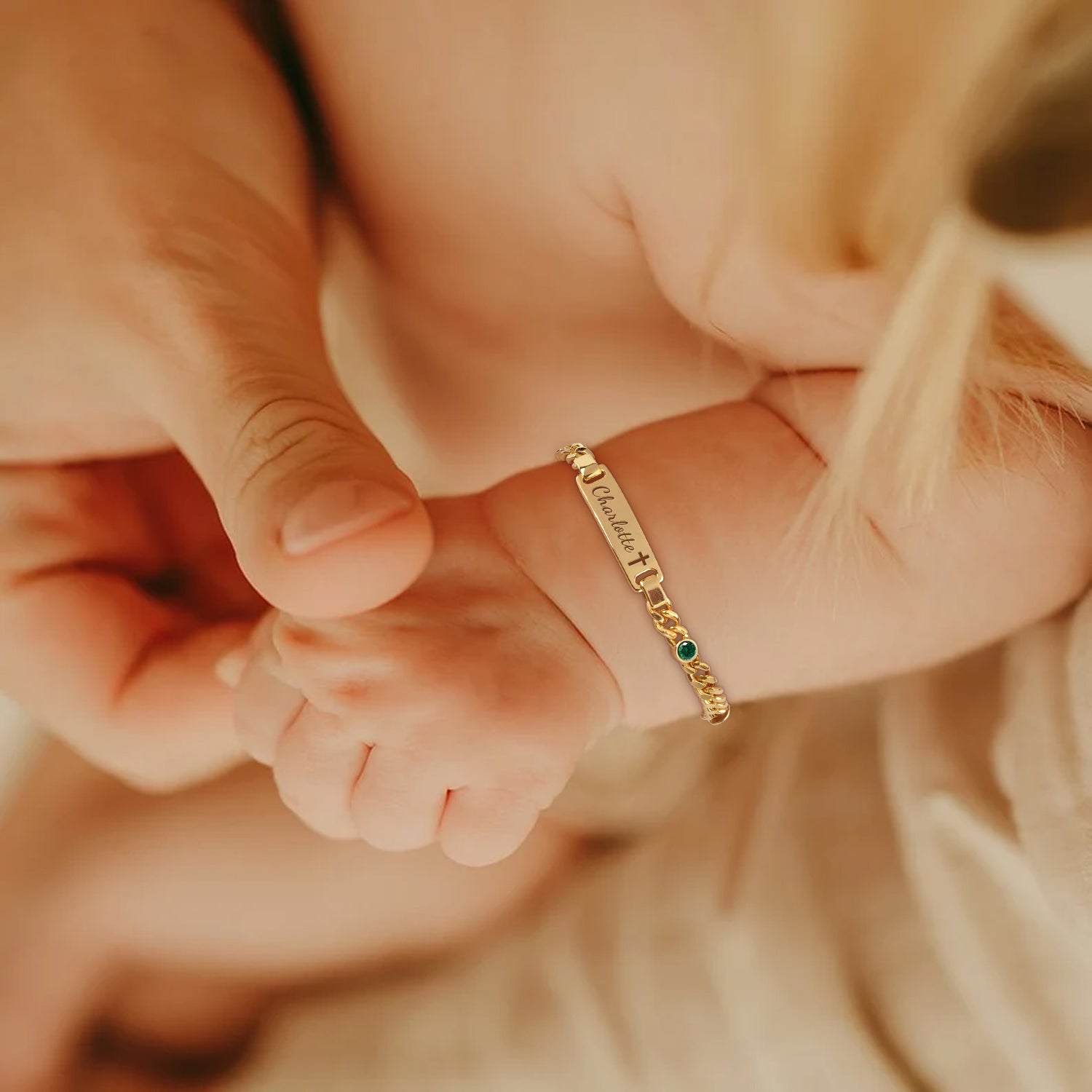 Boy And Girl's Birthstone Name Bracelet