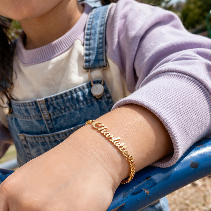 Bracelet personnalisé avec nom d'enfant