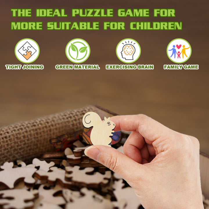 Children's Wooden Puzzle-Squirrels