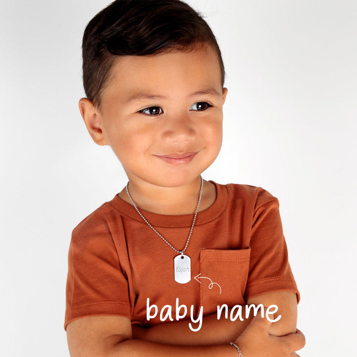 Engraved Boys Nameplate Necklace