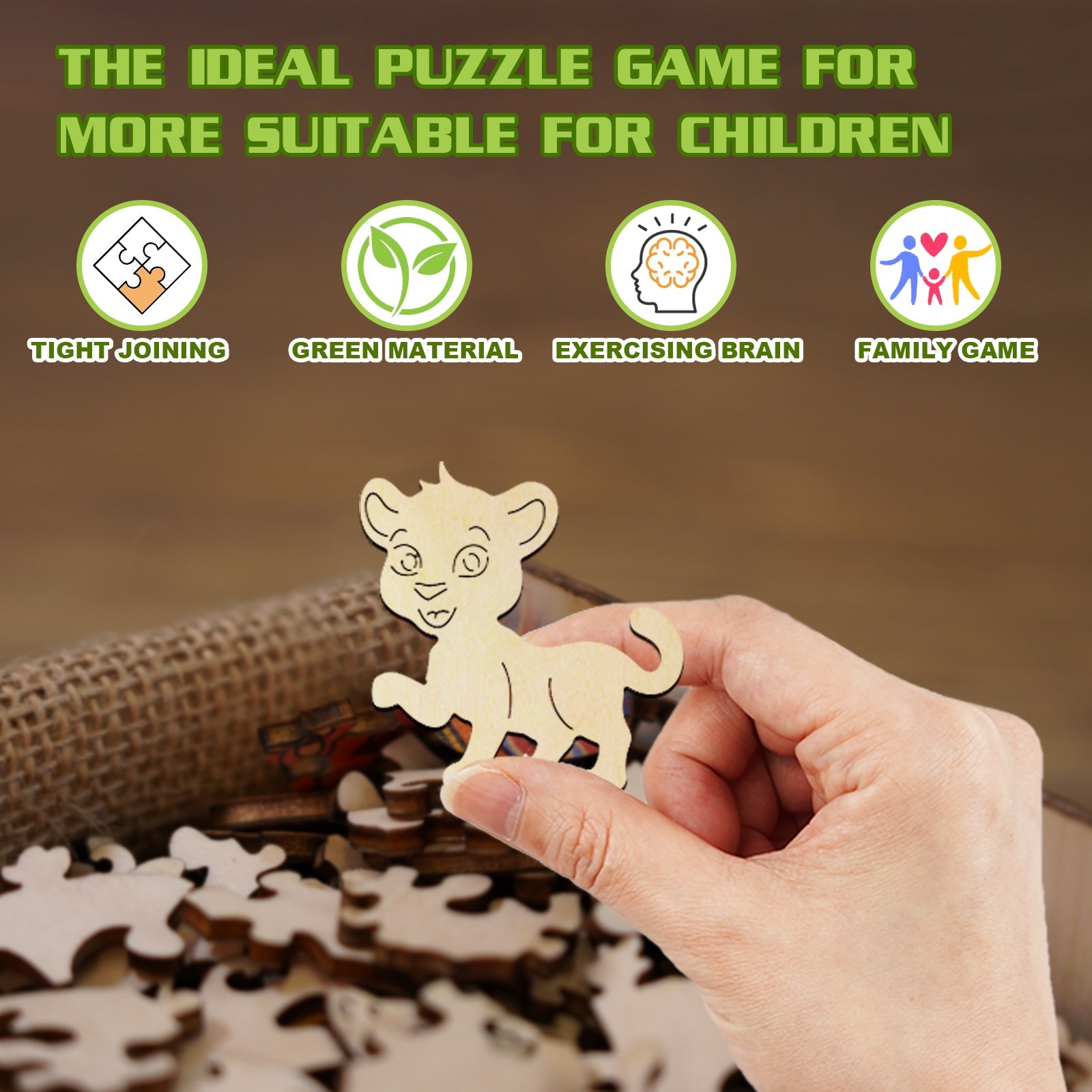 Children's Wooden Puzzle-Leopard